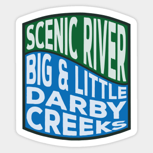 Big and Little Darby Creeks Scenic River wave Sticker